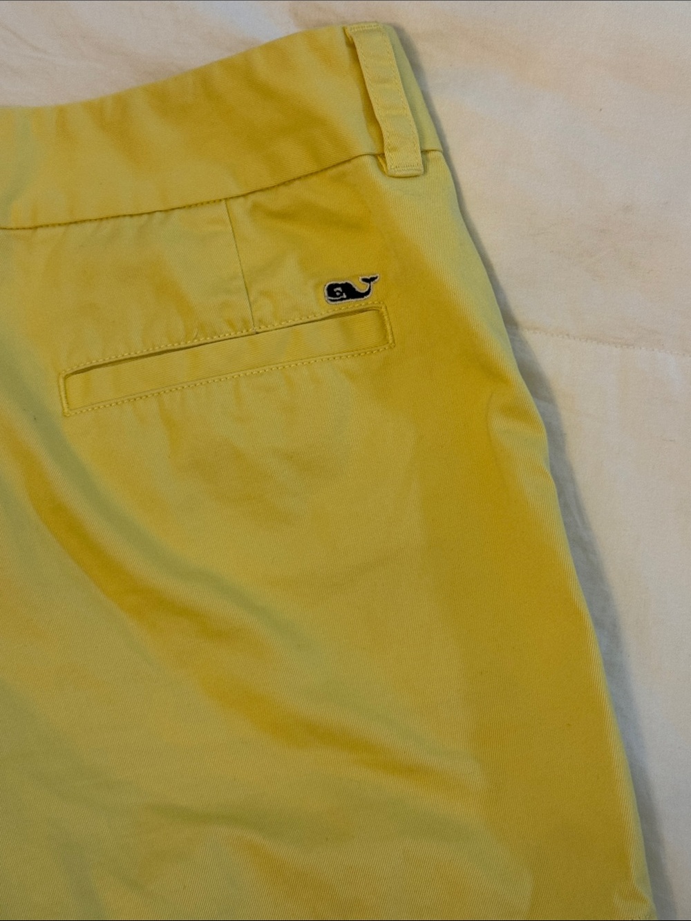 Bundle of Vineyard Vines Bright Green and yellow Chino Bermuda Shorts- like new! - Picture 7 of 12